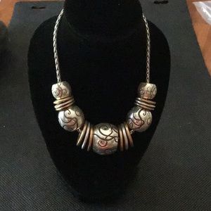 Brighton Silver and Gold Tone bead Necklace